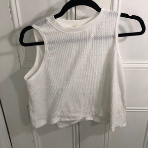 MIAMI white cropped tank.